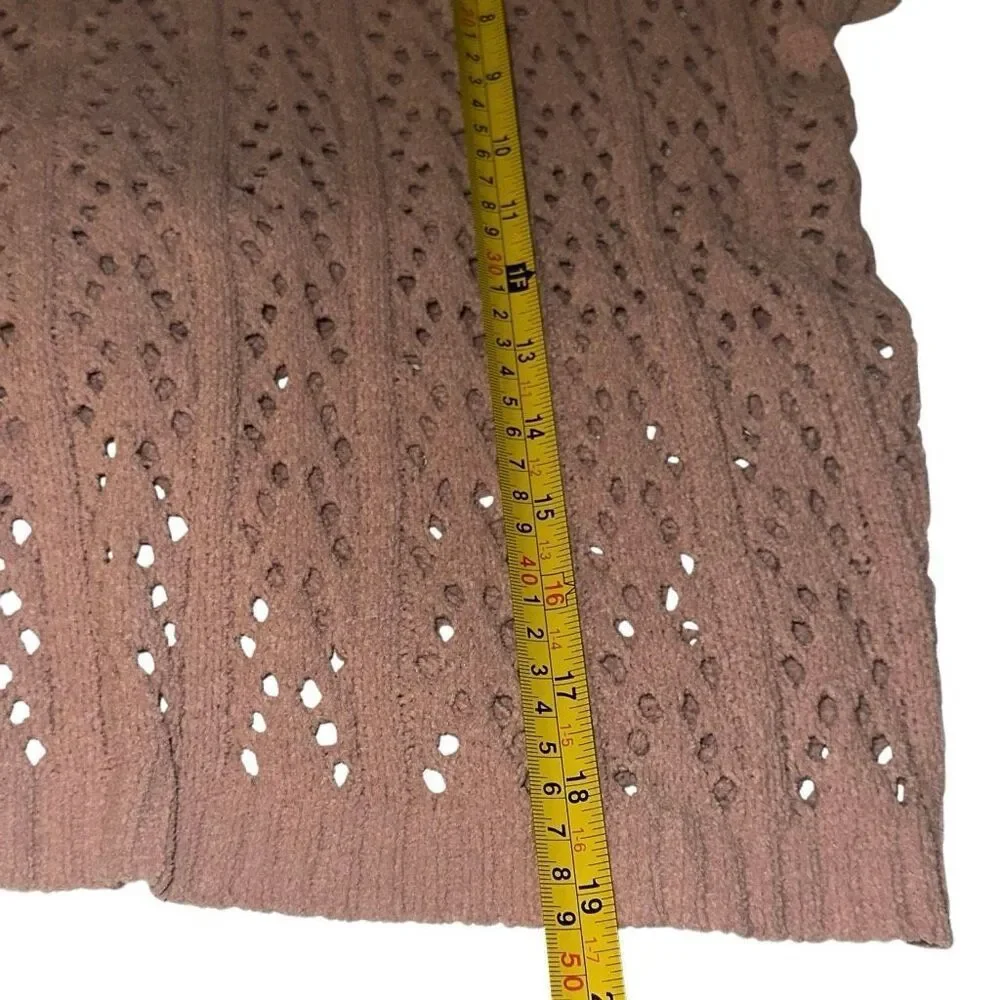 Ladies Super soft open back lightweight sweater sz small light pink blush